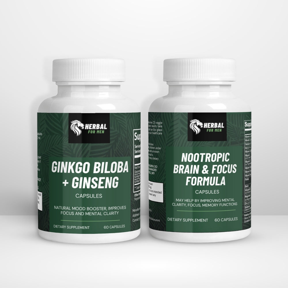 Brain Boost Supplements, Ginkgo Biloba, Ginseng, Nootropic brain & focus formula